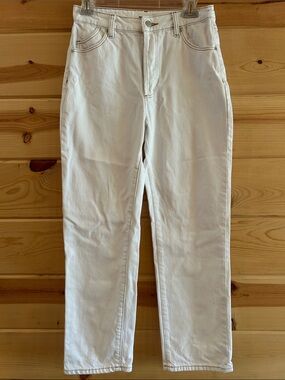 ROLLA'S Women’s White Straight Leg Jeans, Button Fly, Size 8
